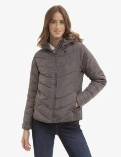U.S. Polo Assn. COZY FAUX FUR HOOEDED PUFFER JACKET -Modern Wear Shop 621065PT CSRK 4058