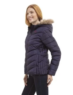 U.S. Polo Assn. COZY FAUX FUR HOOEDED PUFFER JACKET -Modern Wear Shop 621065PT EVBL 4238