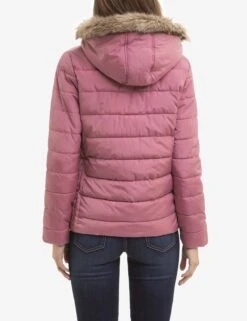 U.S. Polo Assn. COZY FAUX FUR HOOEDED PUFFER JACKET -Modern Wear Shop 621065PT ROSE 4318
