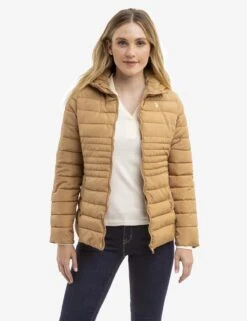 U.S. Polo Assn. COZY QUILTED HOODED PUFFER JACKET 25 U.S. Polo Assn. COZY QUILTED HOODED PUFFER JACKET -Modern Wear Shop 621066PA HNEY 15170