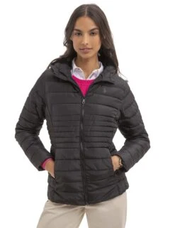 U.S. Polo Assn. COZY QUILTED HOODED PUFFER JACKET