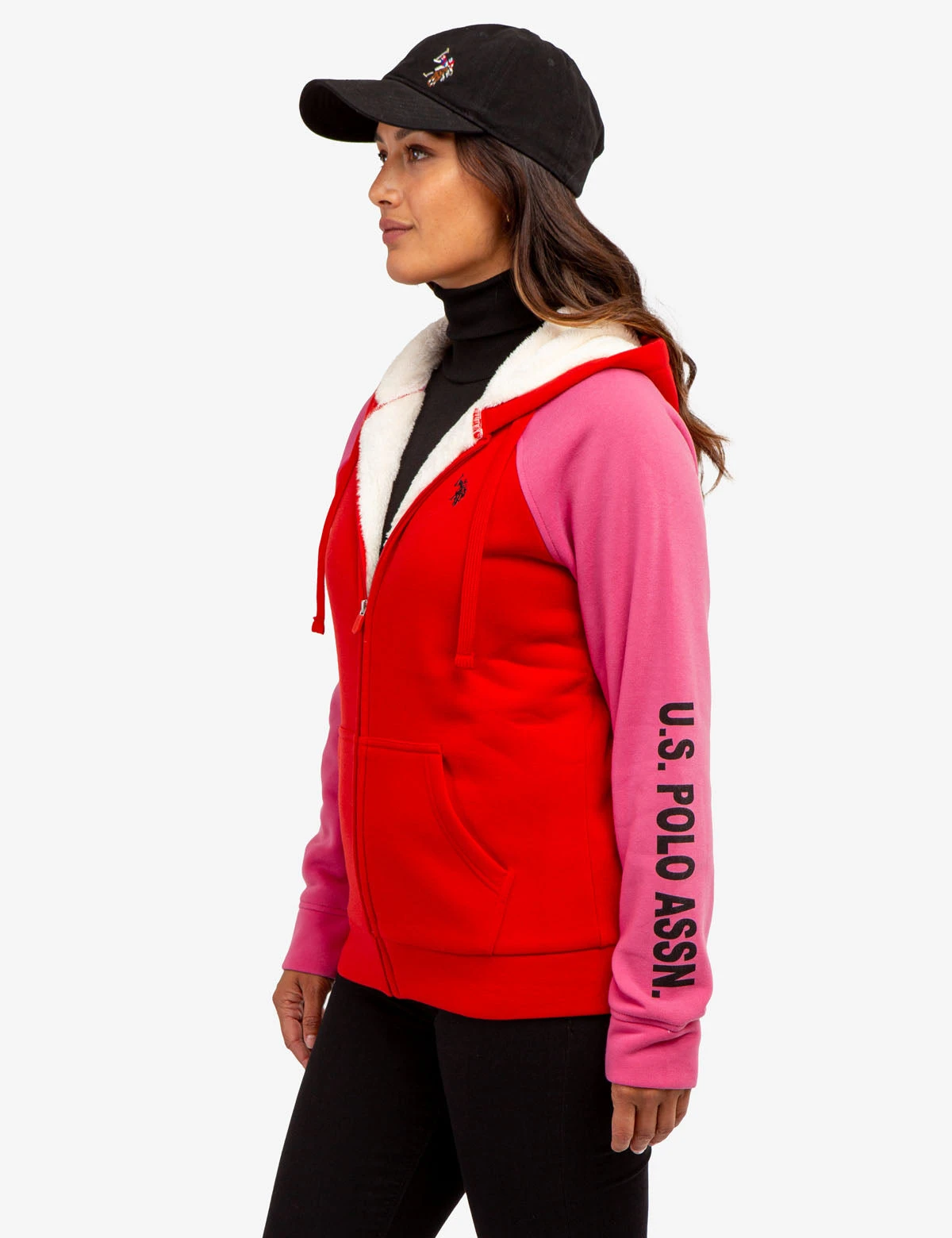 U.S. Polo Assn. RAGLAN COLORBLOCK SHERPA HOODIE 9 U.S. Polo Assn. RAGLAN COLORBLOCK SHERPA HOODIE - Image 7