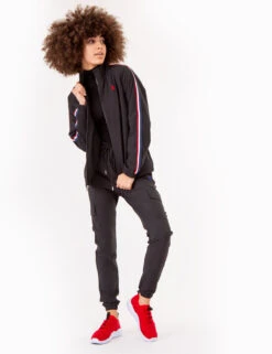 U.S. Polo Assn. STRETCH WOVEN SIDE TAPE TRACK JACKET -Modern Wear Shop 622014S6 BLCK 72921