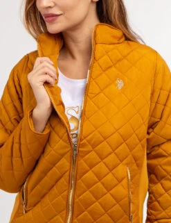 U.S. Polo Assn. QUILTED SIDE KNIT MOTO JACKET -Modern Wear Shop 629599PT BTRS 69619