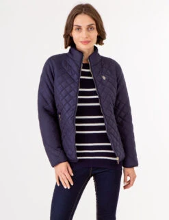 U.S. Polo Assn. QUILTED SIDE KNIT MOTO JACKET -Modern Wear Shop 629599PT EVBL 72598