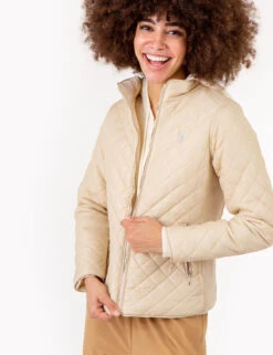 U.S. Polo Assn. QUILTED SIDE KNIT MOTO JACKET -Modern Wear Shop 629599PT WTPL 72497