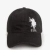 U.S. Polo Assn. Solid Large Logo Baseball Cap -Modern Wear Shop ABPE2077 BLACK 53306