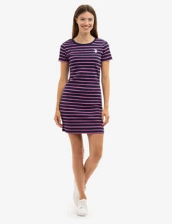 U.S. Polo Assn. HORIZONTAL STRIPE SHORT SLEEVE DRESS -Modern Wear Shop ECOM 2159067E EVBL 9879