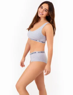 U.S. Polo Assn. 5PK BOY SHORTS -Modern Wear Shop HEATHERGRAY 77123