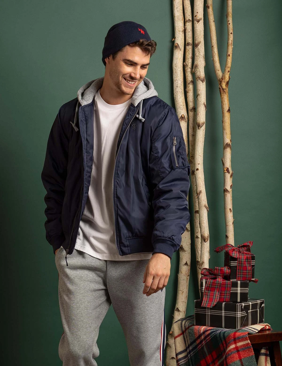 U.S. Polo Assn. BOMBER JACKET WITH FLEECE HOOD 8 U.S. Polo Assn. BOMBER JACKET WITH FLEECE HOOD - Image 6