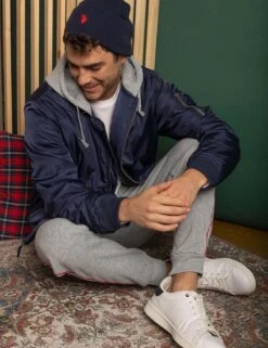 U.S. Polo Assn. BOMBER JACKET WITH FLEECE HOOD 20 U.S. Polo Assn. BOMBER JACKET WITH FLEECE HOOD -Modern Wear Shop HOLIDAY 2151 4300108e 7d64 480f 884e 13b4979fee53