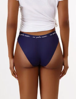 U.S. Polo Assn. 5PK MICROFIBER HI-CUT BIKINIS -Modern Wear Shop NAVYPINKBOTTOMS 77592