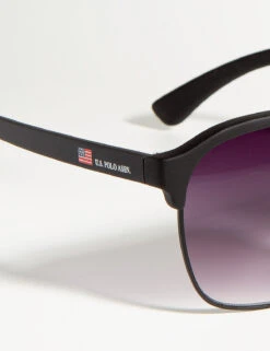 U.S. Polo Assn. MEN'S RECTANGULAR COMBO METAL AVIATOR SUNGLASSES -Modern Wear Shop PA1026 MOX detail