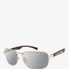 U.S. Polo Assn. MEN'S SEMI-RIMELESS RECTANGULAR METAL SUNGLASSES -Modern Wear Shop PA1080 SLVWD