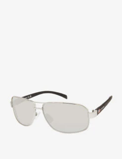 U.S. Polo Assn. MEN'S RECTANGULAR METAL NAVIGATOR SUNGLASSES