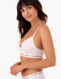 U.S. Polo Assn. 2PK WIRE FREE CLASP BACK BRAS WITH ADJUSTABLE STRAPS -Modern Wear Shop PINK 77440