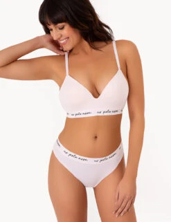 U.S. Polo Assn. 2PK WIRE FREE CLASP BACK BRAS WITH ADJUSTABLE STRAPS -Modern Wear Shop PINK 77444