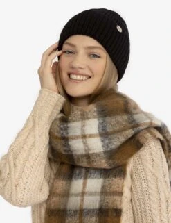 U.S. Polo Assn. WOMENS BEANIE AND PLAID SCARF SET -Modern Wear Shop SCARFHATGIFTSET 2149