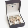 U.S. Polo Assn. HIS AND HERS CLASSIC LINK STRAP WATCH SET -Modern Wear Shop SET 0519