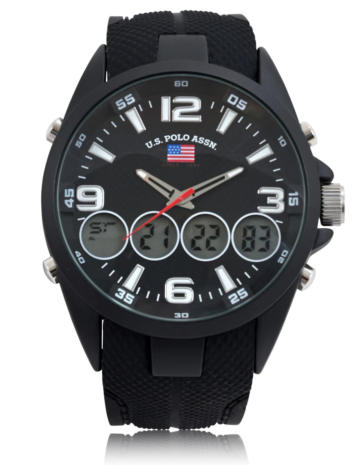 U.S. Polo Assn. MEN'S BLACK STRAP ANA DIGI SPORTS WATCH 5 U.S. Polo Assn. MEN'S BLACK STRAP ANA DIGI SPORTS WATCH - Image 3