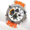 U.S. Polo Assn. Orange Resin And Silver Link Ana-Digi Watch -Modern Wear Shop US9743UO ORANGE 0768
