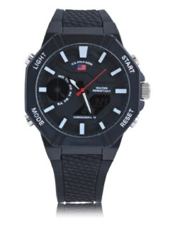 U.S. Polo Assn. MEN'S BLACK ON BLACK ANA DIGI SPORTS WATCH -Modern Wear Shop US9809UO 4906