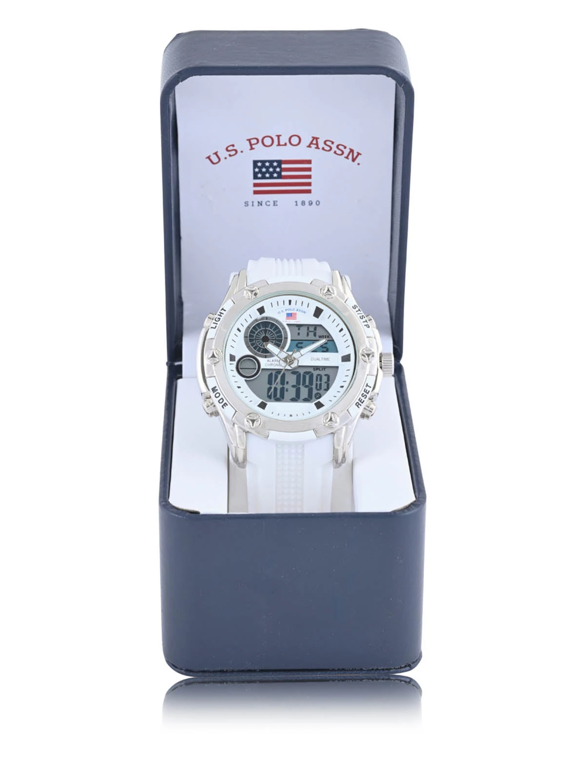 U.S. Polo Assn. MEN'S WHITE STRAP ANA DIGI SPORTS WATCH 4 U.S. Polo Assn. MEN'S WHITE STRAP ANA DIGI SPORTS WATCH - Image 2