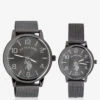 U.S. Polo Assn. HIS & HERS BLACK MESH STRAP WATCH SET -Modern Wear Shop USC2517UO00 BLCK MENS WOMENS 1