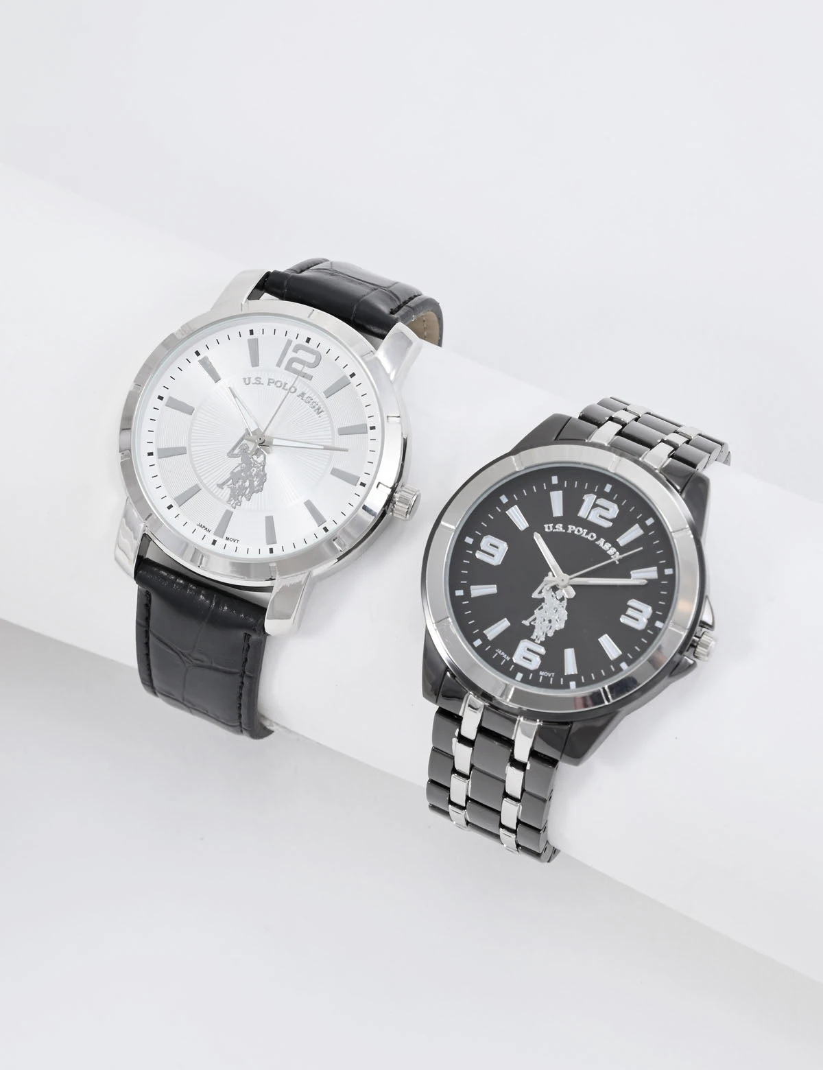 U.S. Polo Assn. MEN'S LINK AND CROC STRAP WATCH SET 3 U.S. Polo Assn. MEN'S LINK AND CROC STRAP WATCH SET