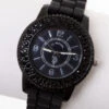 U.S. Polo Assn. WOMEN'S BLACK EMBELLISHED ANALOG DIAL WATCH -Modern Wear Shop USC4100 BLACK 4173