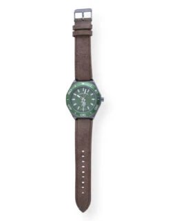 U.S. Polo Assn. MEN'S BROWN STRAP WITH GREEN DIAL ANALOG WATCH -Modern Wear Shop USC50603UO 4822