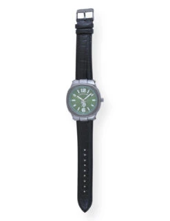 U.S. Polo Assn. MEN'S BLACK STRAP WITH GREEN DIAL ANALOG WATCH -Modern Wear Shop USC50610BU 4826