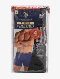 U.S. Polo Assn. 4PK STRETCH BOXER BRIEFS