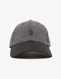 U.S. Polo Assn. MENS HEATHER FLEECE LOGO HAT -Modern Wear Shop USPA ECOM MIXEDACCESSORIES 27A252 BKHT 10.05.23 5778