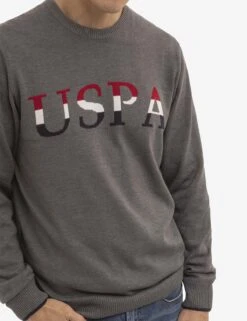 U.S. Polo Assn. USPA CHEST LOGO CREW NECK SWEATER -Modern Wear Shop USUF3S5158 IRHT 1442