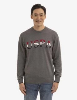 U.S. Polo Assn. USPA CHEST LOGO CREW NECK SWEATER