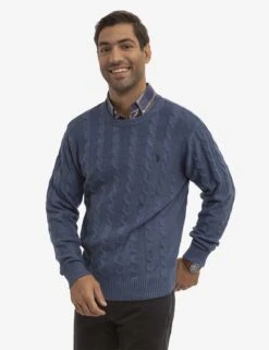 U.S. Polo Assn. CABLE CREW NECK SWEATER