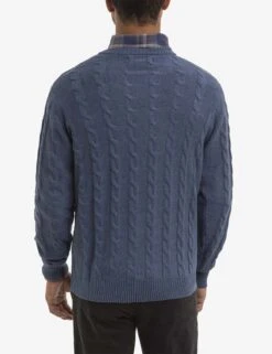 U.S. Polo Assn. CABLE CREW NECK SWEATER -Modern Wear Shop USUF3S5216 PABL 0659