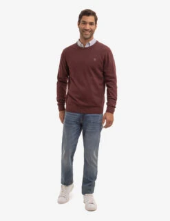 U.S. Polo Assn. SOLID JERSEY CREW NECK SWEATER -Modern Wear Shop USUF3S5243 CRRY 1180
