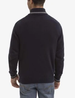 U.S. Polo Assn. TEXTURED SHAWL COLLAR SWEATER -Modern Wear Shop USUF3S5300 NAVY 1033