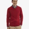 U.S. Polo Assn. SOFT SOLID JERSEY V-NECK SWEATER -Modern Wear Shop USUF3S5395 ERED 0530