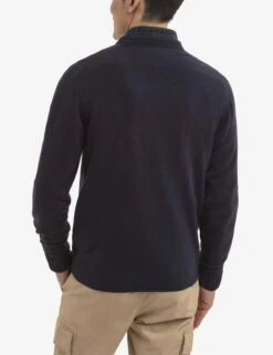 U.S. Polo Assn. SOFT SOLID JERSEY V-NECK SWEATER -Modern Wear Shop USUF3S5395 NAVY 0617