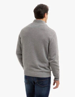 U.S. Polo Assn. FRONT TEXTURED 1/4 ZIP SWEATER -Modern Wear Shop USUF3S5398 HAUB 13505