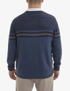 U.S. Polo Assn. SOFT ENGINEERED STRIPE V-NECK SWEATER 17 U.S. Polo Assn. SOFT ENGINEERED STRIPE V-NECK SWEATER -Modern Wear Shop USUF3S5893 PABL 1979