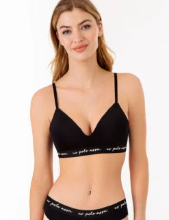 U.S. Polo Assn. 2PK WIRE FREE CLASP BACK BRAS WITH ADJUSTABLE STRAPS -Modern Wear Shop black 76945