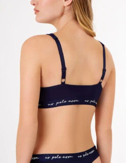 U.S. Polo Assn. 3PK MOLDED CUP CLOSED BACK BRAS WITH ADJUSTABLE STRAPS -Modern Wear Shop navy 76940